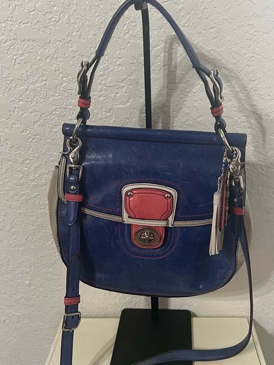 Coach Handbags - Coach Blue Leather Crossbody Bag